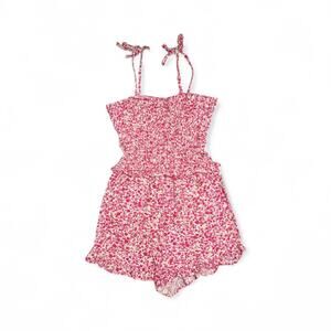 Vince Camuto Girls 12 Floral Smocked Romper